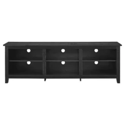 Transitional 6 Cubby Wood Open Storage Wood TV Stand For TVs Up To 80"- Saracina Home -Saracina Home Deals Store GUEST e4c39780 fb14 4bd8 b437 8185f460c007