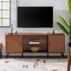 2 Door Mid-Century Modern Wood Storage TV Stand For TVs Up To 65" - Saracina Home 21 2 Door Mid-Century Modern Wood Storage TV Stand For TVs Up To 65" - Saracina Home -Saracina Home Deals Store GUEST e87ef0ee c10e 4106 930a 1a5aabd9a0c0