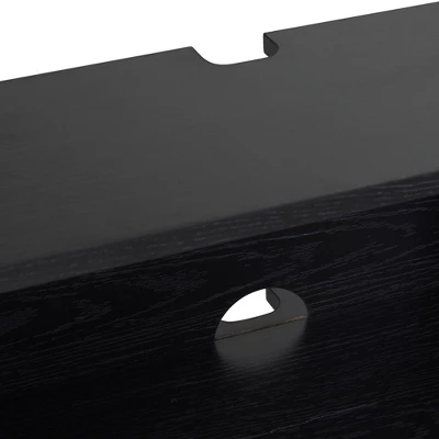 Modern Boho Floating TV Stand For TVs Up To 65" With Rattan Doors - Saracina Home 9 Modern Boho Floating TV Stand For TVs Up To 65" With Rattan Doors - Saracina Home - Image 9