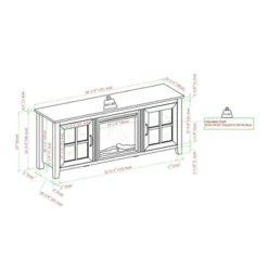 Transitional Farmhouse Window Pane Fireplace TV Stand For TV's Up To 65" Gray Wash - Saracina Home -Saracina Home Deals Store GUEST ec717493 c6e9 4860 bcbd c6e37e9f177e