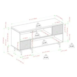 Modern Reeded Door Extendable TV Stand For TVs Up To 50" - Saracina Home -Saracina Home Deals Store GUEST ed00bd4f d172 4e6a 8f8e 03cd201c95f3