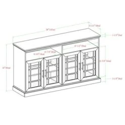 Transitional 4 Door Windowpane TV Stand For TVs Up To 65" - Saracina Home -Saracina Home Deals Store GUEST ed2005eb 89f7 433b a81a f537715559df