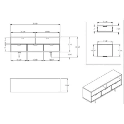 Cara Mid-Century Modern 3 Drawer TV Stand For TVs Up To 65" - Saracina Home -Saracina Home Deals Store GUEST eddff1d9 3448 4181 a60a 1b127bbf16df