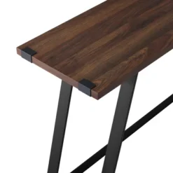 Urban Industrial Entry Table With Wood And Metal Dark Walnut - Saracina Home -Saracina Home Deals Store GUEST f00c8c91 0bb0 40da b45c ad53d8296749