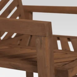 3pc Slatted Chevron Acacia Wood Patio Chat Set - Saracina Home -Saracina Home Deals Store GUEST f11d65d5 c8b8 4611 86f3 d8b700f13a02