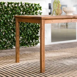 Acacia Wood Patio Simple Rectangle Dining Table - Saracina Home -Saracina Home Deals Store GUEST f2da4207 5fa9 402d 9f45 78c75f412615