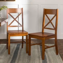 Set Of 2 Traditional Distressed Wood Dining Chairs - Saracina Home -Saracina Home Deals Store GUEST f5098441 a476 42f8 bd14 7039d02a9ce1