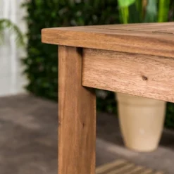 Acacia Wood Patio Simple Rectangle Dining Table - Saracina Home -Saracina Home Deals Store GUEST f586da58 75f0 450b bb5f 4aec375423d2