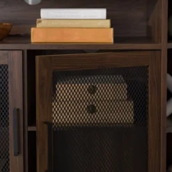 Corner TV Stand For TVs Up To 55" With Metal Mesh Doors - Saracina Home -Saracina Home Deals Store GUEST f7946c24 a0ab 4143 86b9 94652f349724