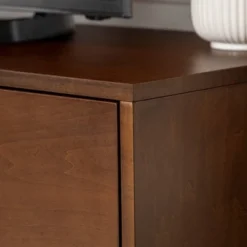 Mid-Century Modern With Closed Storage TV Stand For TVs Up To 58" Walnut - Saracina Home -Saracina Home Deals Store GUEST faf1be29 8444 4349 a44d 5d257c19b308