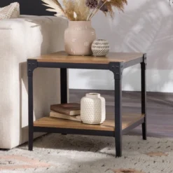 Set Of 2 Benny Urban Industrial Angle Iron Side Tables - Saracina Home -Saracina Home Deals Store GUEST fb2a554d 6054 4753 b5b4 44f760fd07d6