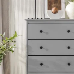 Stiva Classic Mid-Century Modern Vertical 4 Drawer Dresser Gray - Saracina Home -Saracina Home Deals Store GUEST fbe0a89b f3dc 400d 9beb bb43d3423973